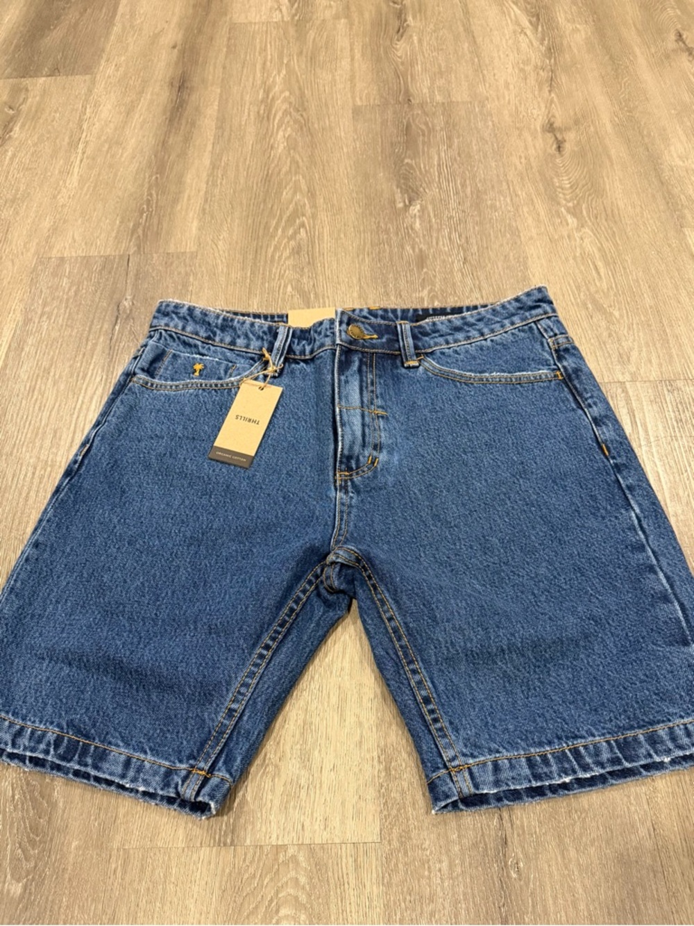 Thrill Men's Dark Blue Denim Jean Shorts